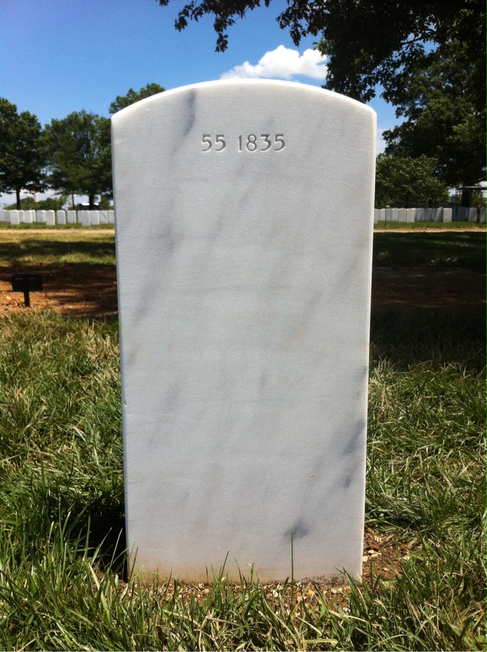 Back of headstone — Augustine Momiyama