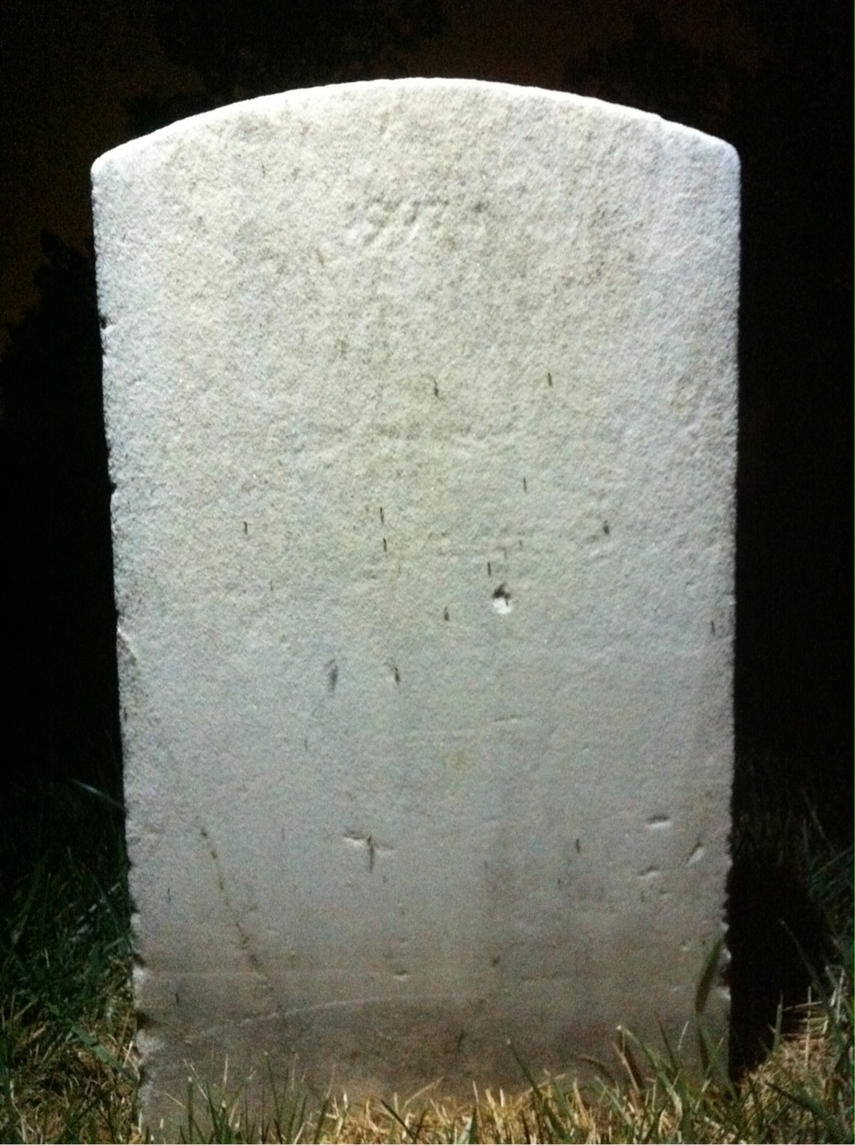 Back of headstone — Barnette Ball