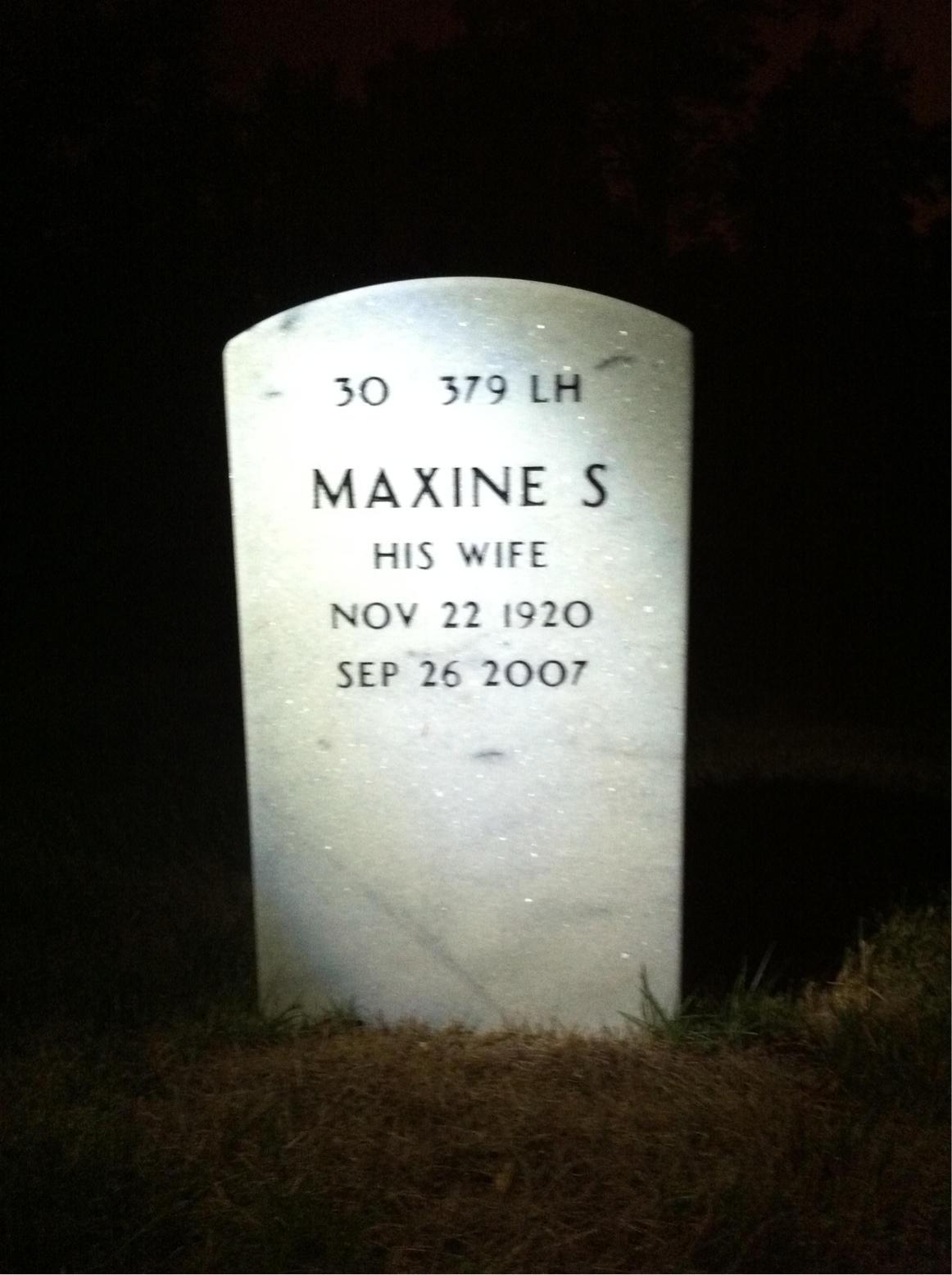Back of headstone — Edwin Laub
