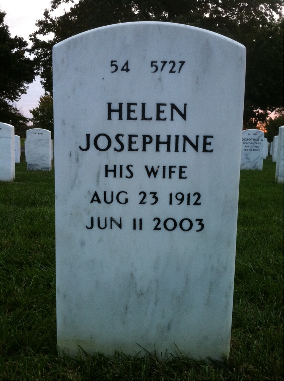 Back of headstone — Robert Brown