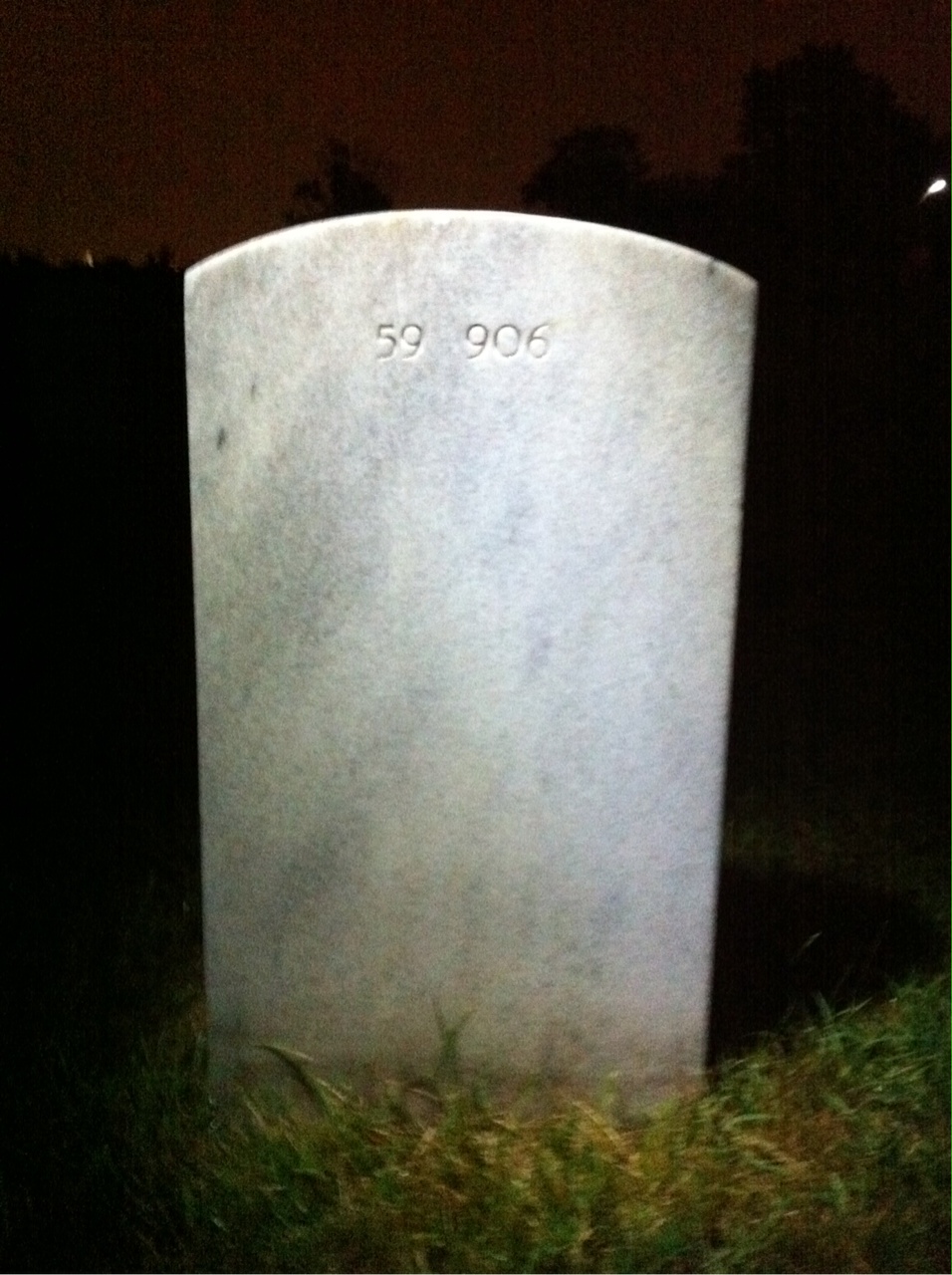 Back of headstone — William Herschell Larimore