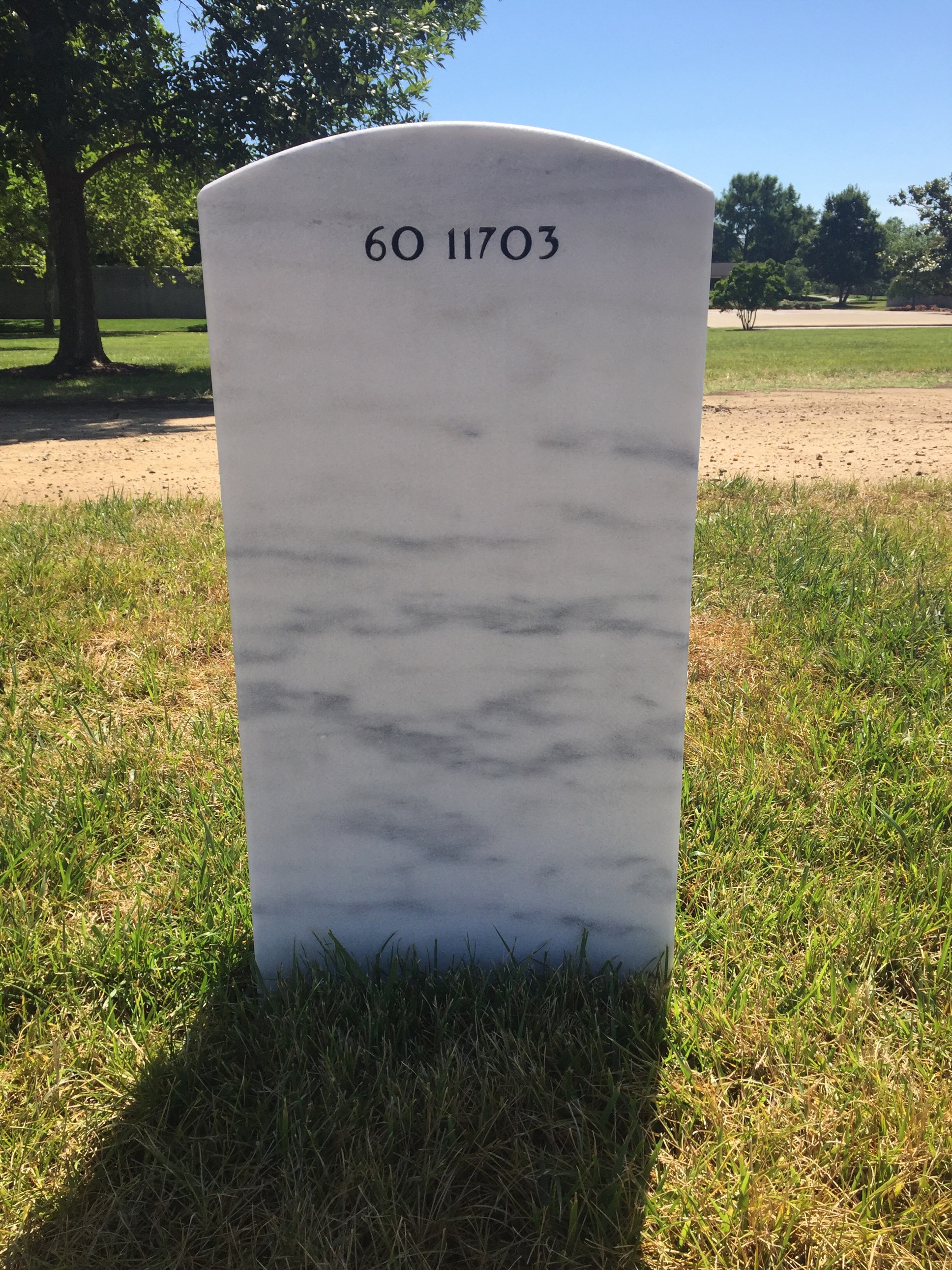 Back of headstone — Thomas Mueller
