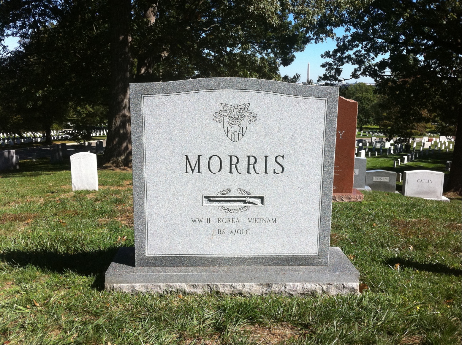 Back of headstone — Jack Morris