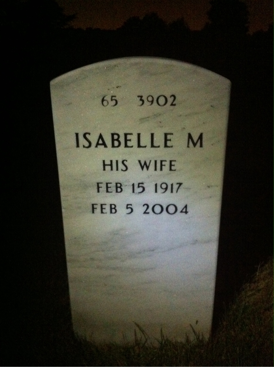 Back of headstone — Antonio Goulet