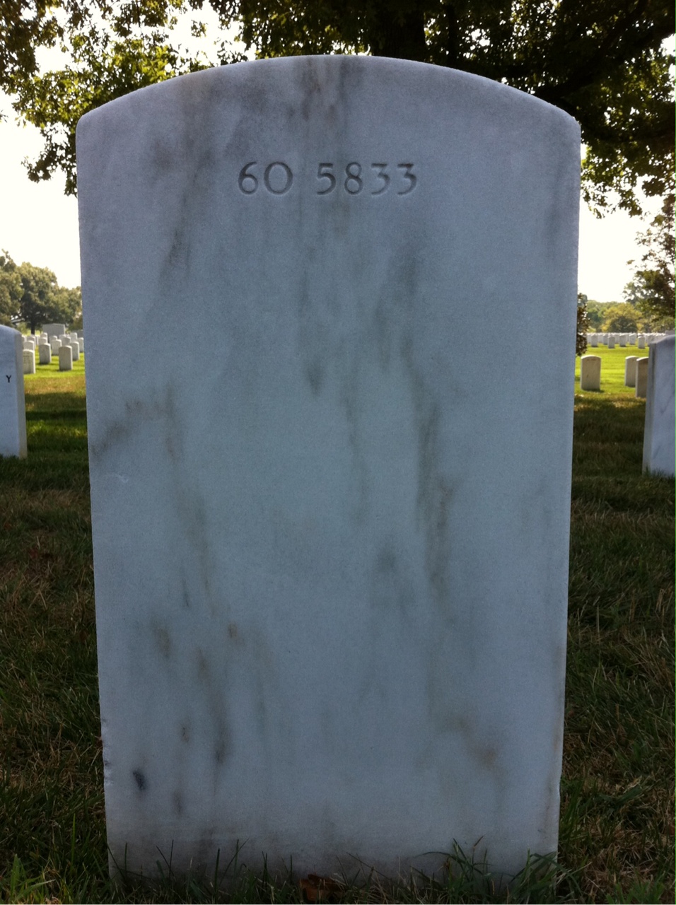 Back of headstone — Vernon H Smith