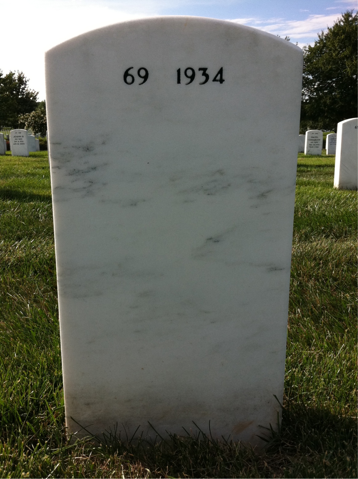 Back of headstone — Roger Krigsvold