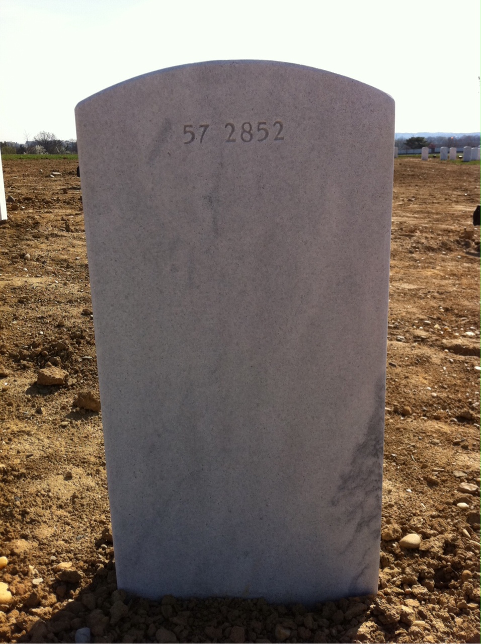 Back of headstone — Fletcher Allison