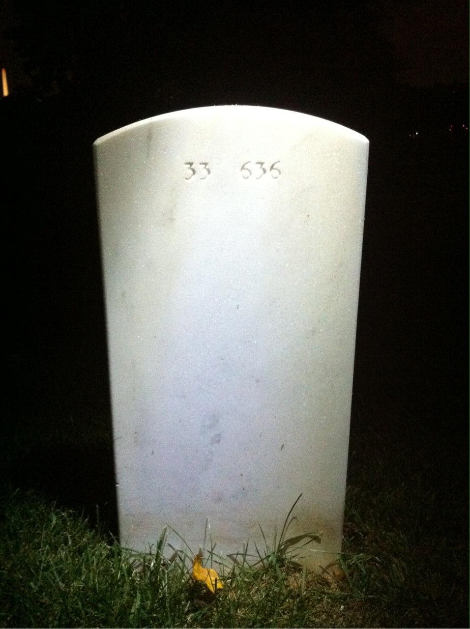 Back of headstone — Frank Slaton