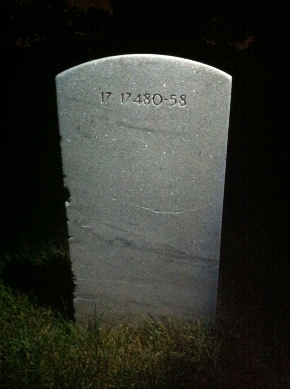 Back of headstone — Harold Barrett