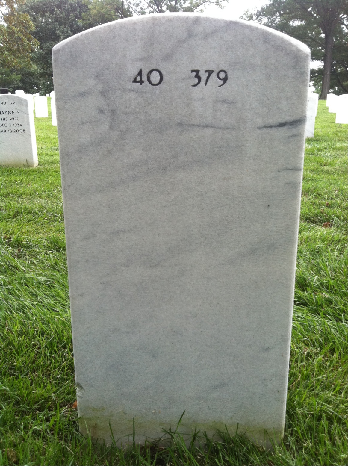 Back of headstone — Timothy Fulton