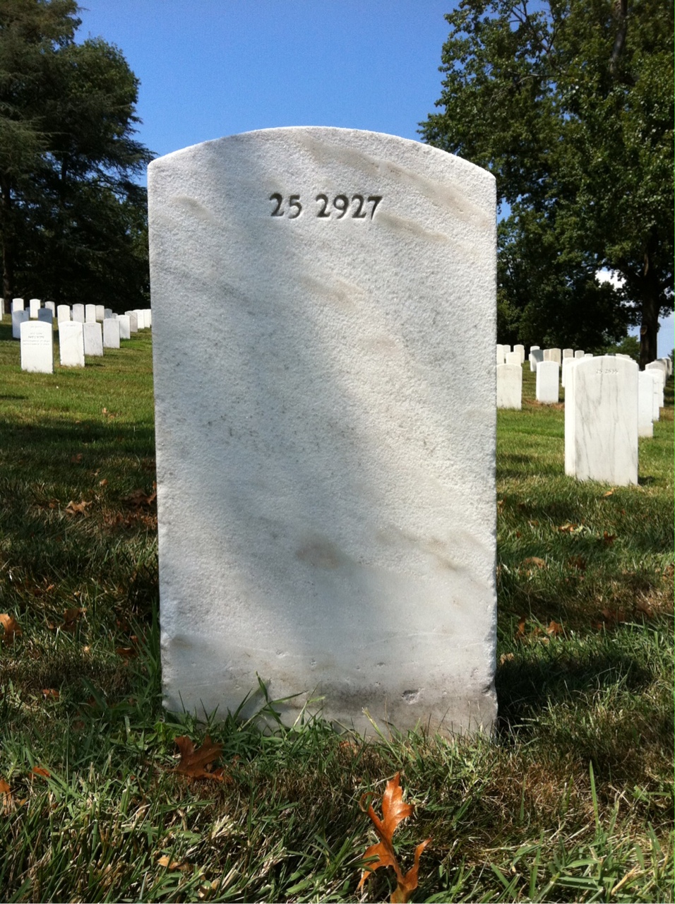 Back of headstone — Richard Anderson