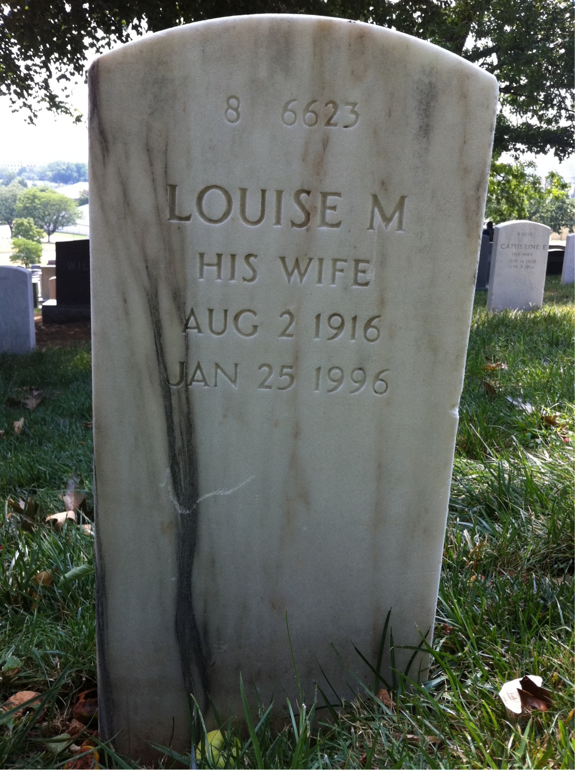 Back of headstone — James Corey