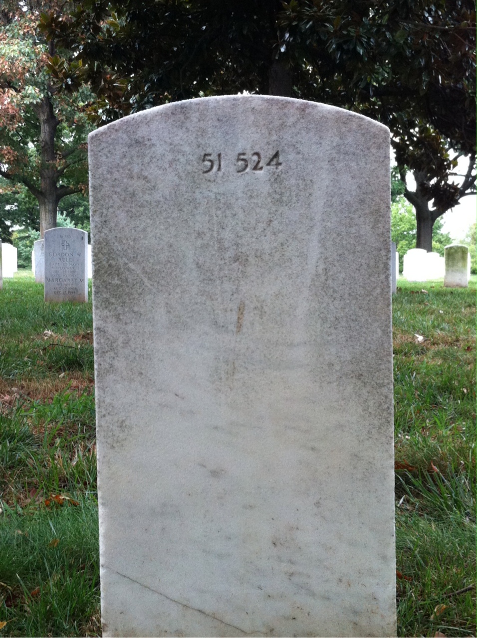 Back of headstone — Edward Mckee