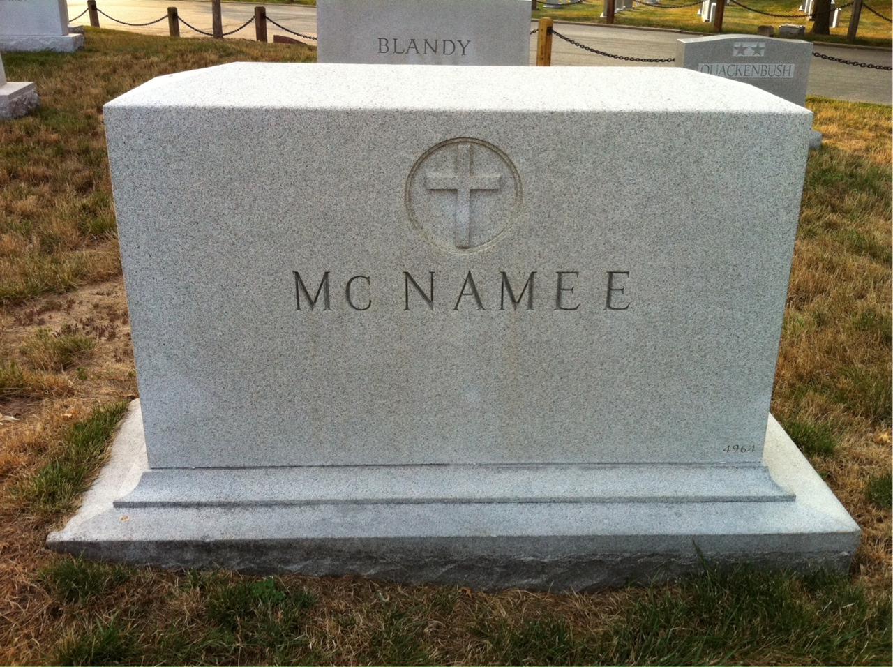 Back of headstone — Luke Mcnamee