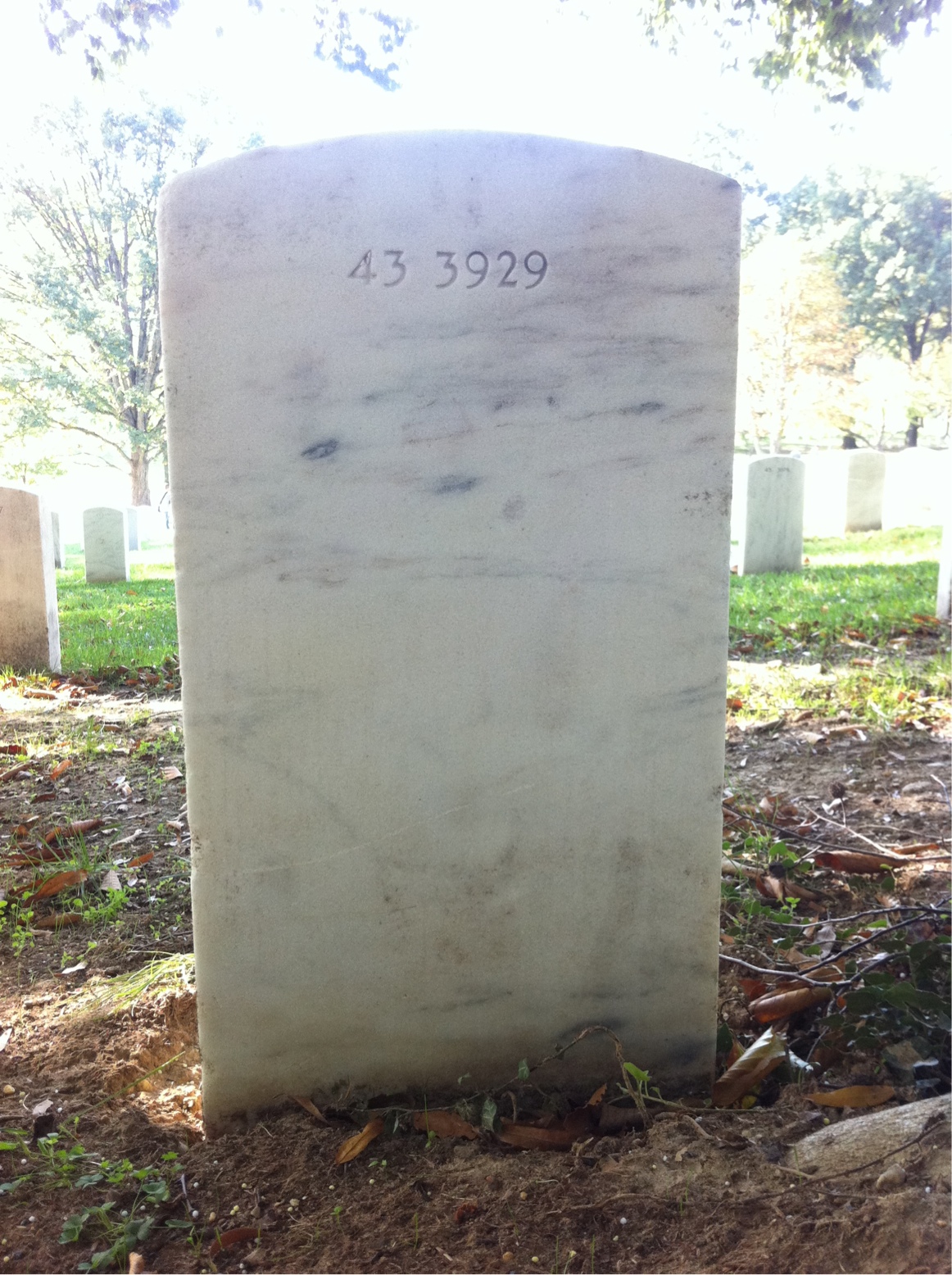 Back of headstone — Howard Richardson