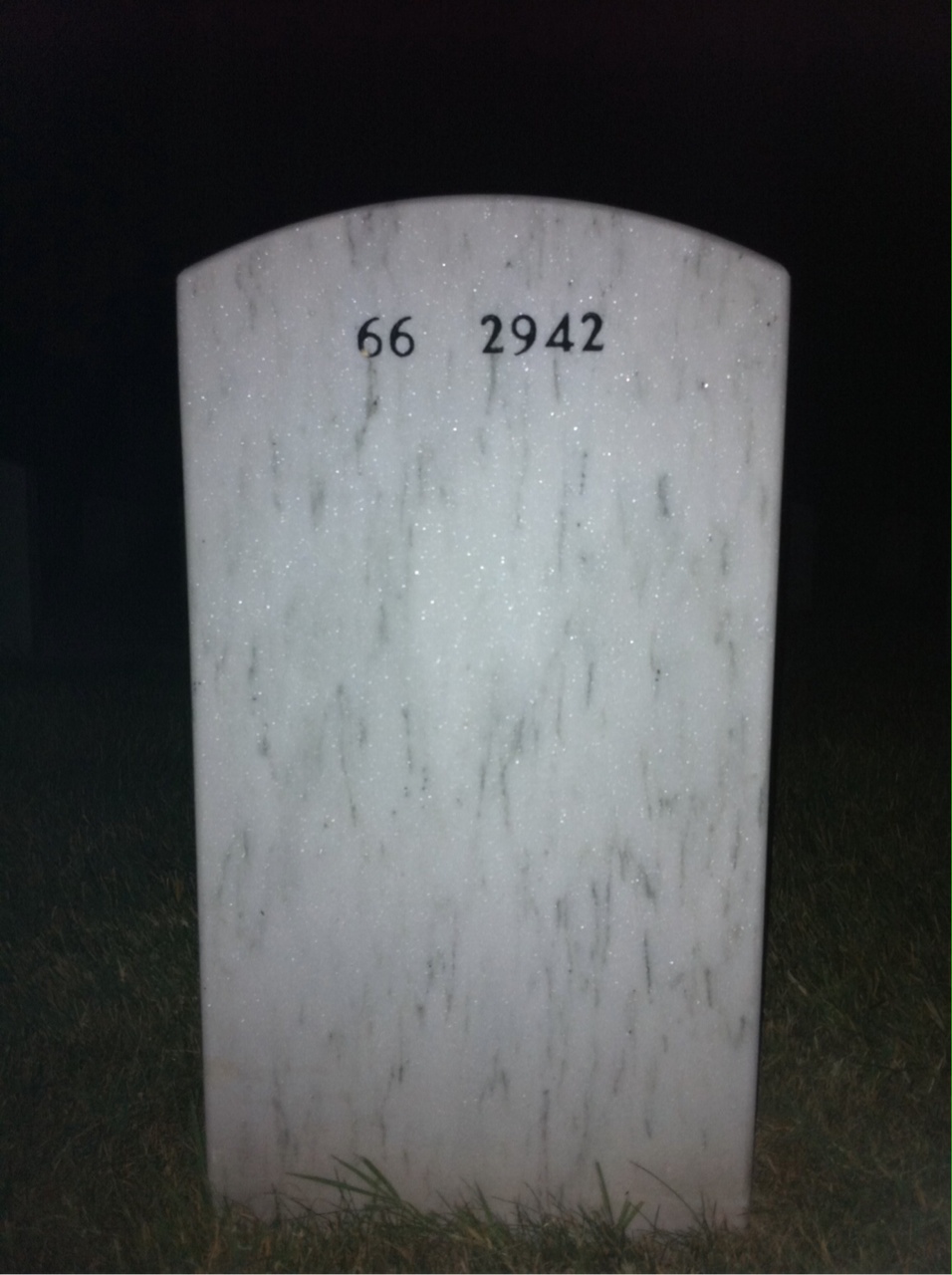 Back of headstone — Charles Zacharias
