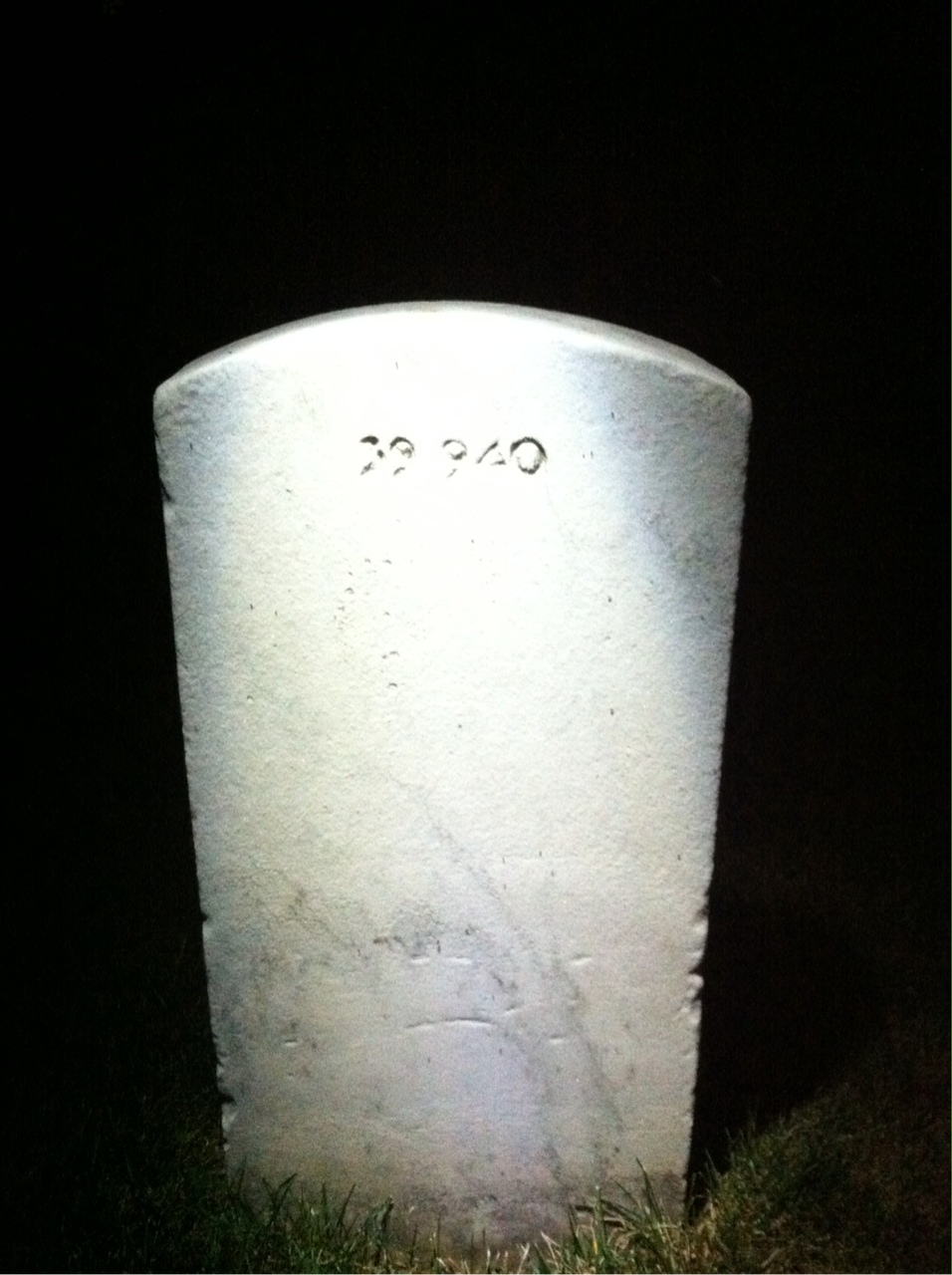 Back of headstone — Albert Cox