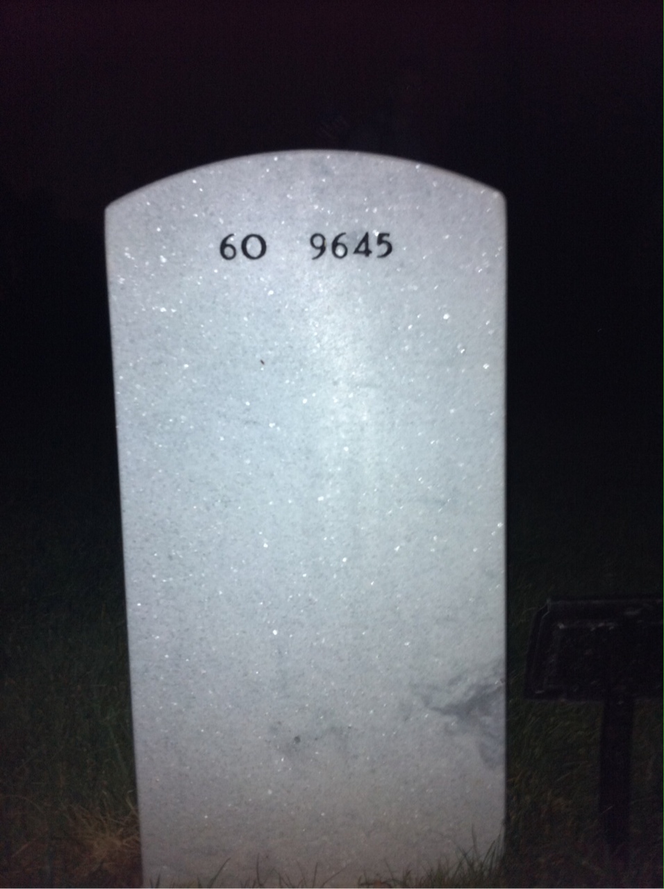 Back of headstone — Robert Miller