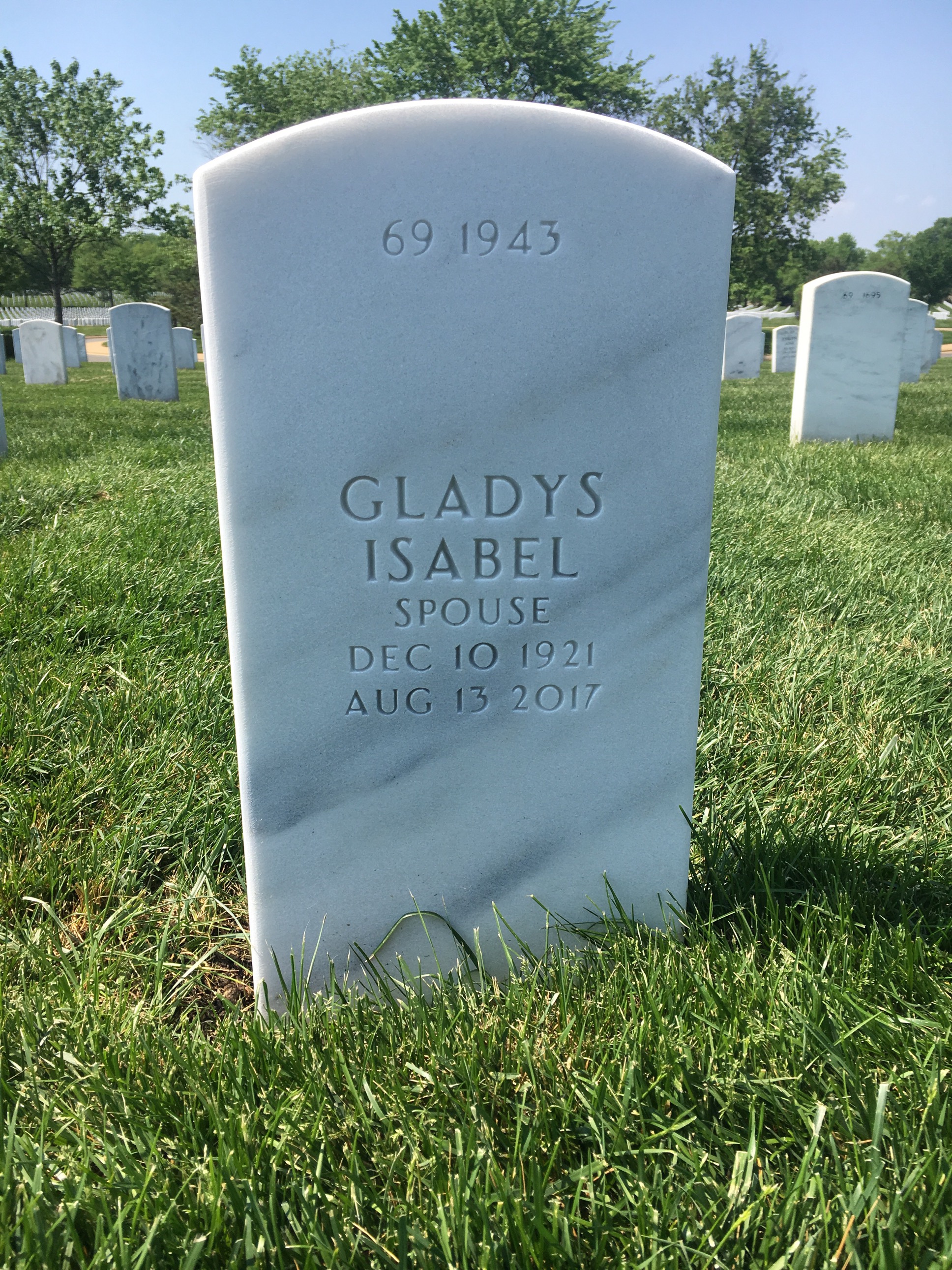 Back of headstone — Charles Bletsch