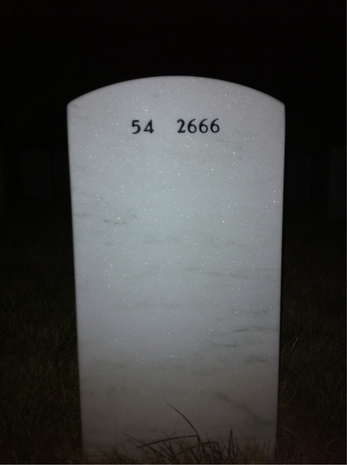 Back of headstone — William Byrd