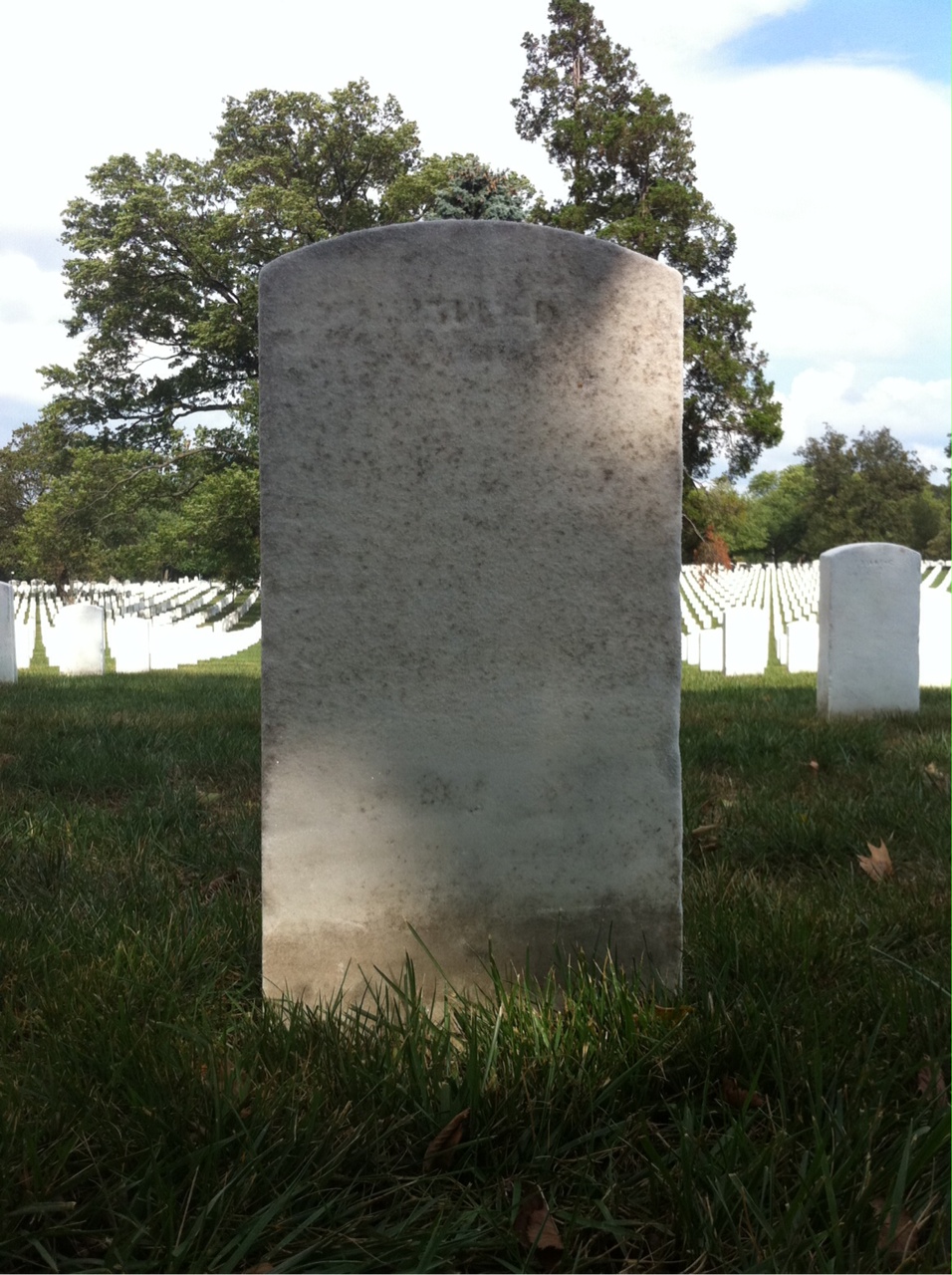 Back of headstone — Charles Astryke