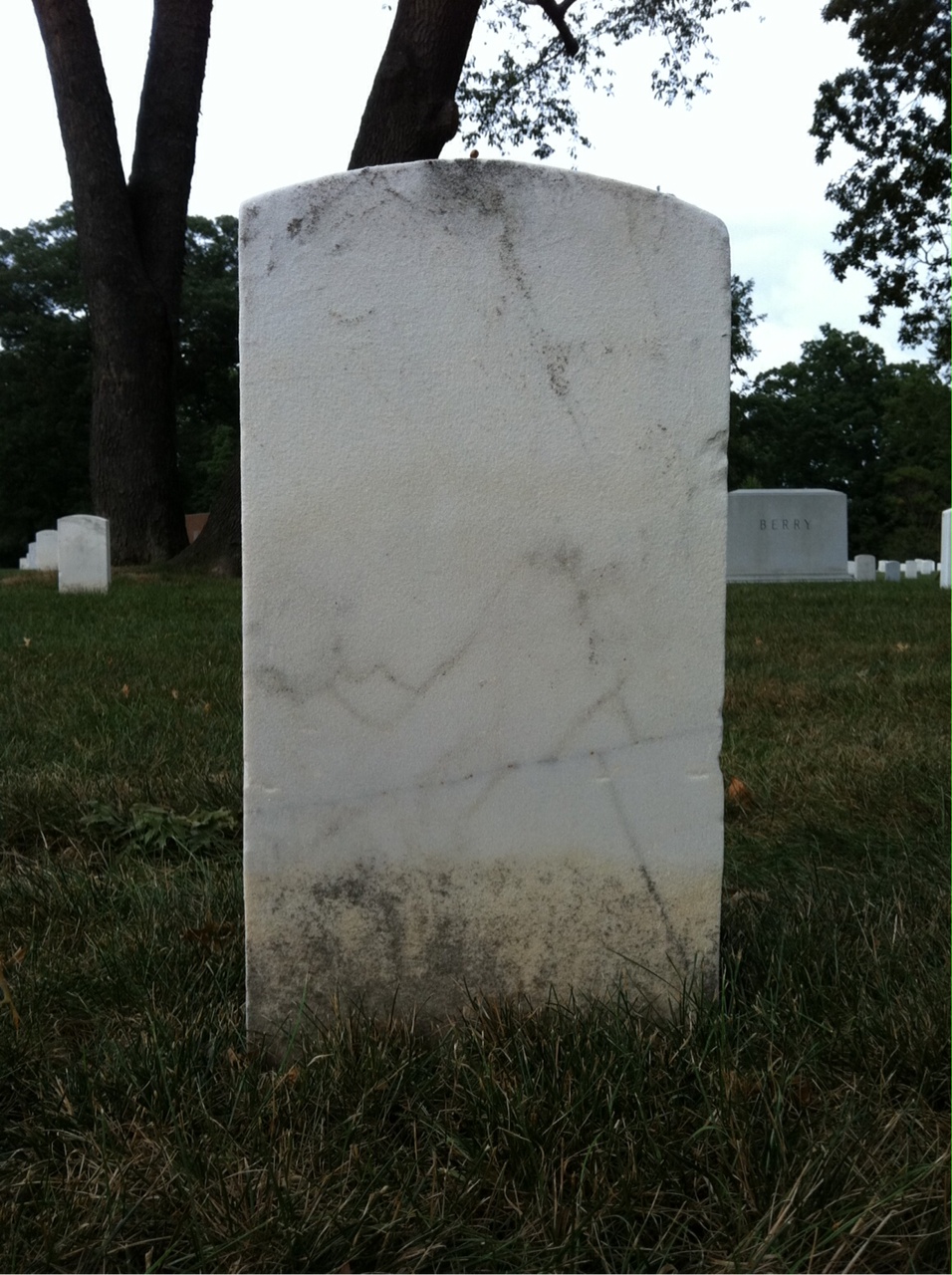 Back of headstone — Abner Mohler