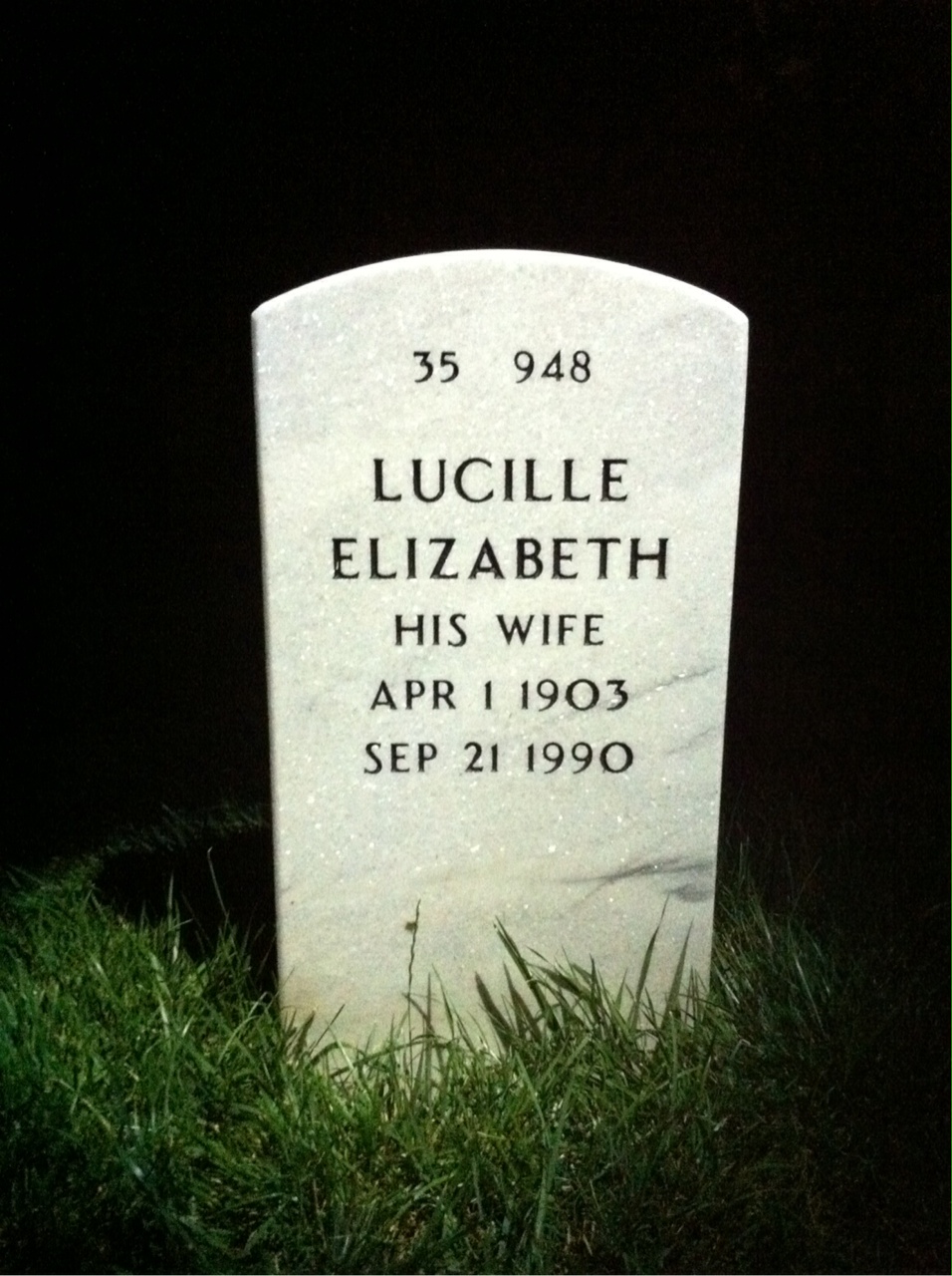 Back of headstone — Frank Vokoun