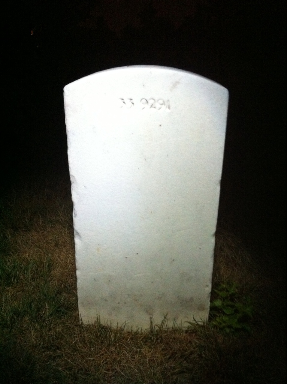 Back of headstone — James Aiken
