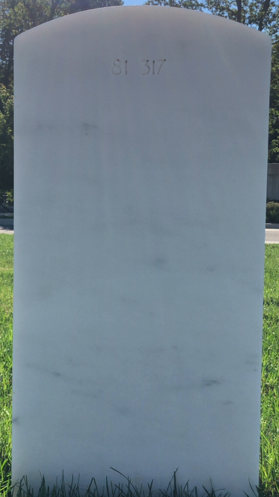 Back of headstone — James Moseley