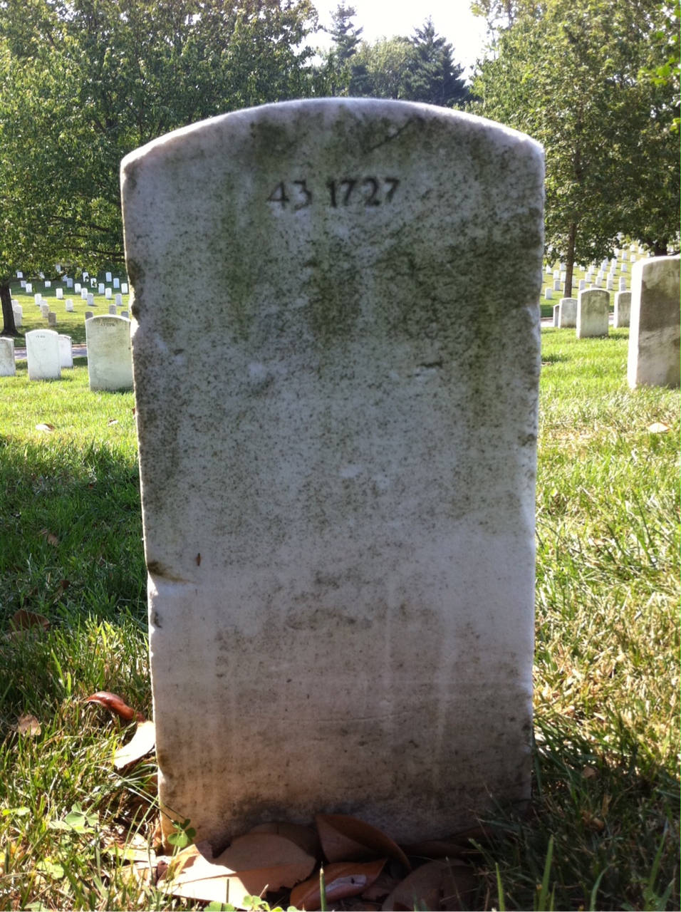 Back of headstone — Harry Mitchell