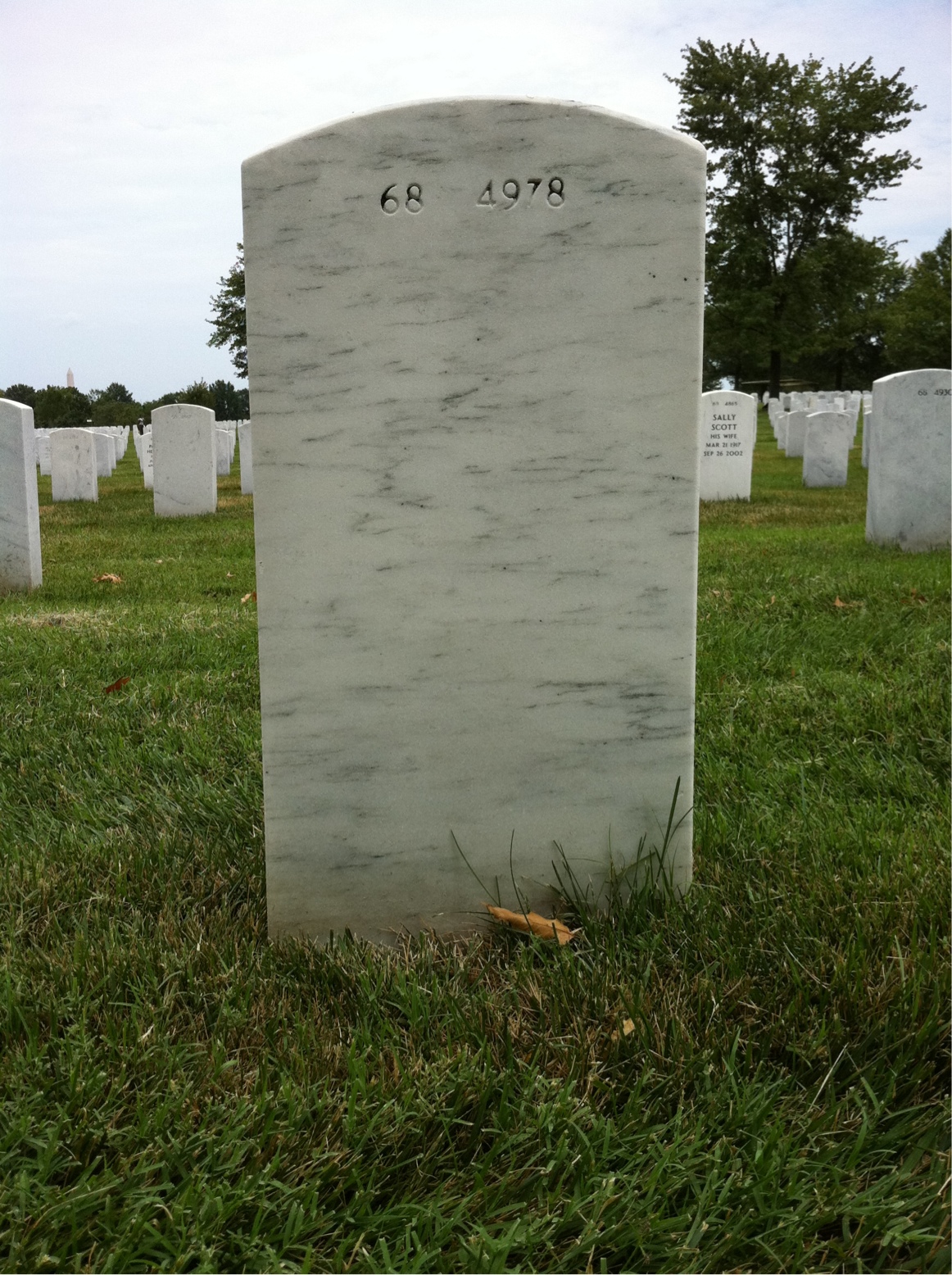 Back of headstone — Oswaldo Nira