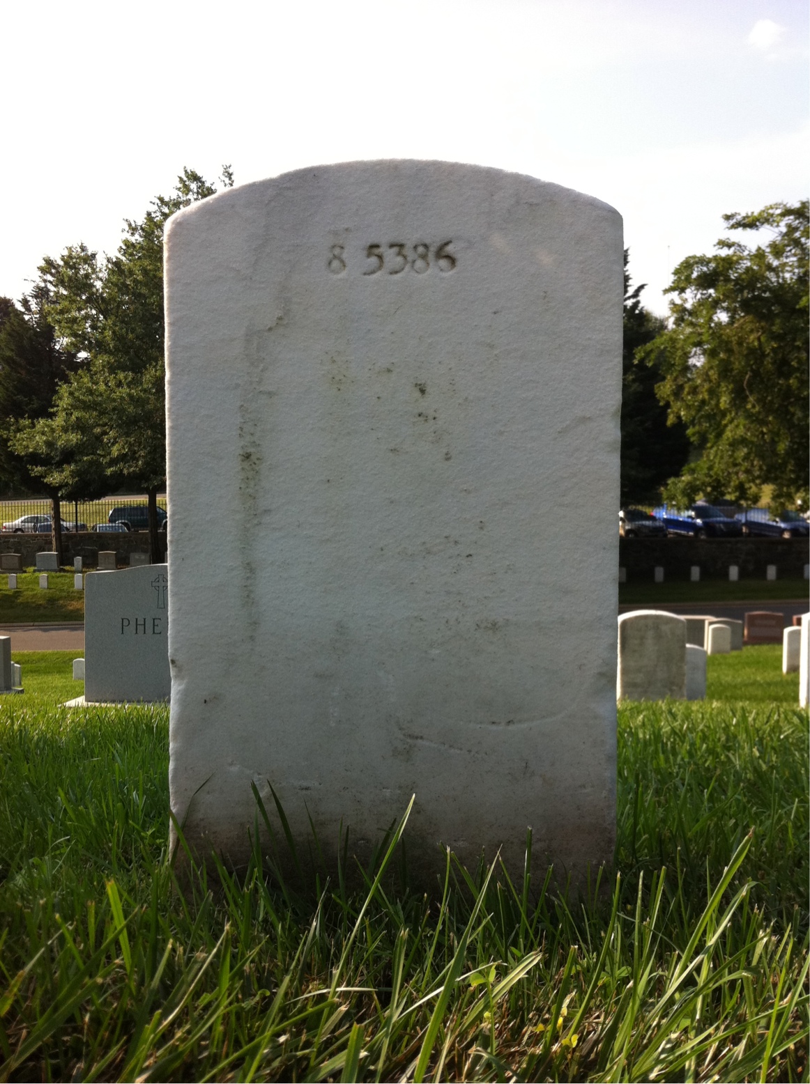 Back of headstone — William Corbin