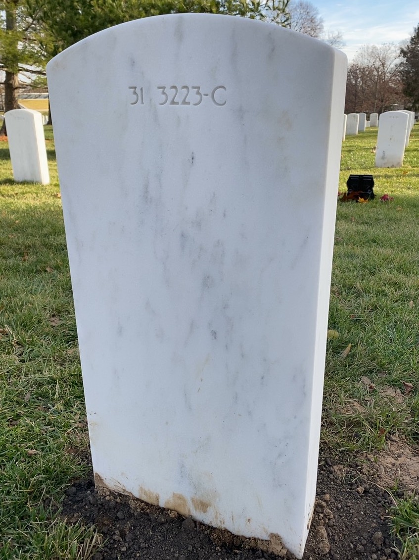 Back of headstone — William Andrew Reynell