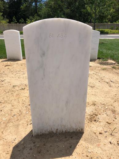 Back of headstone — Sean Andrew Cavnar