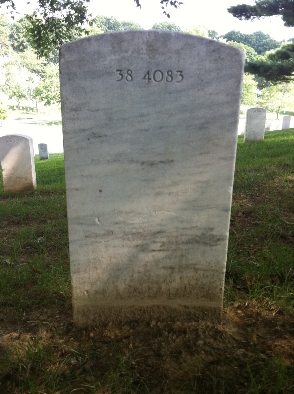 Back of headstone — Julius Mundy