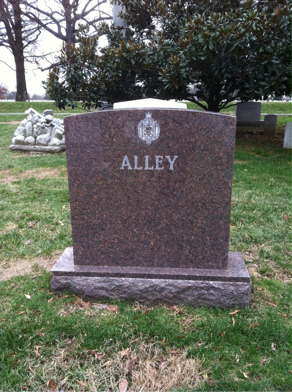 Back of headstone — Evelyn Alley