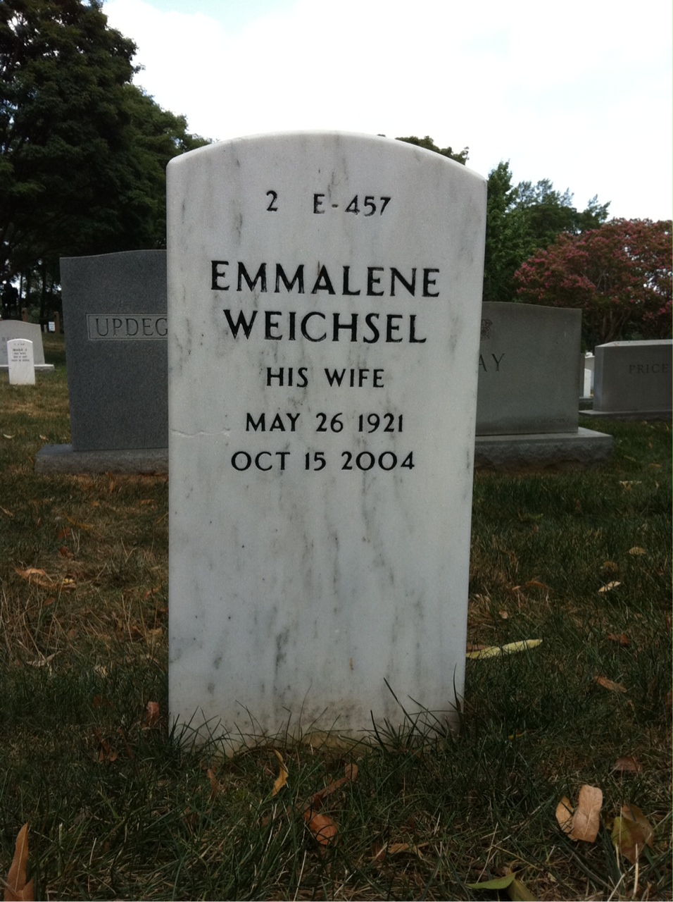 Back of headstone — Roderick Eason
