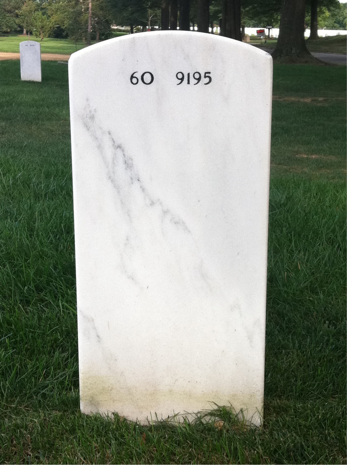 Back of headstone — William Stocking