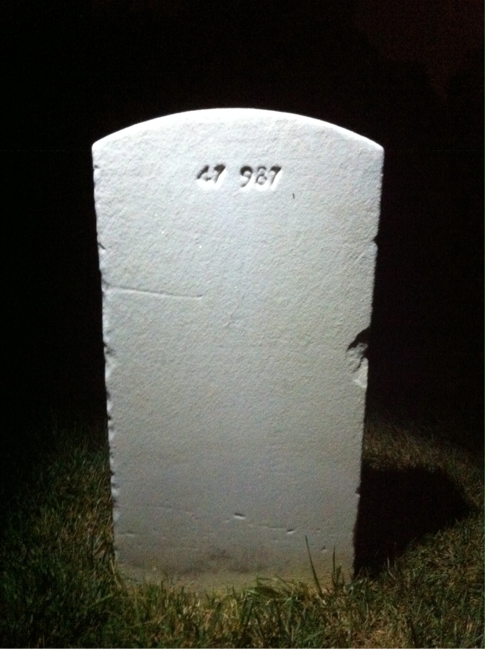 Back of headstone — George Murphy