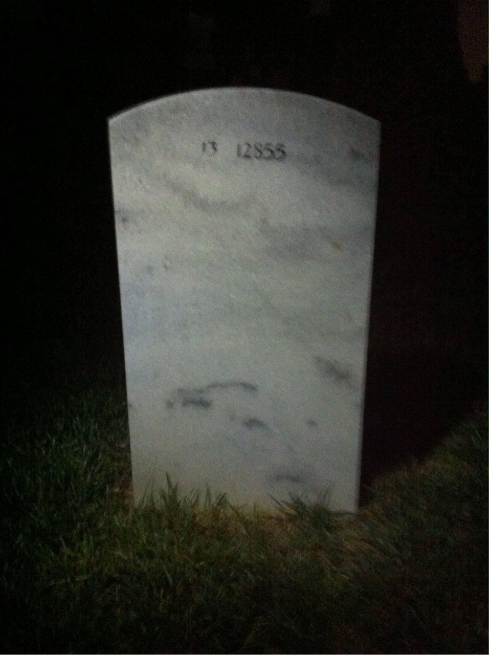 Back of headstone — Unknown Baker