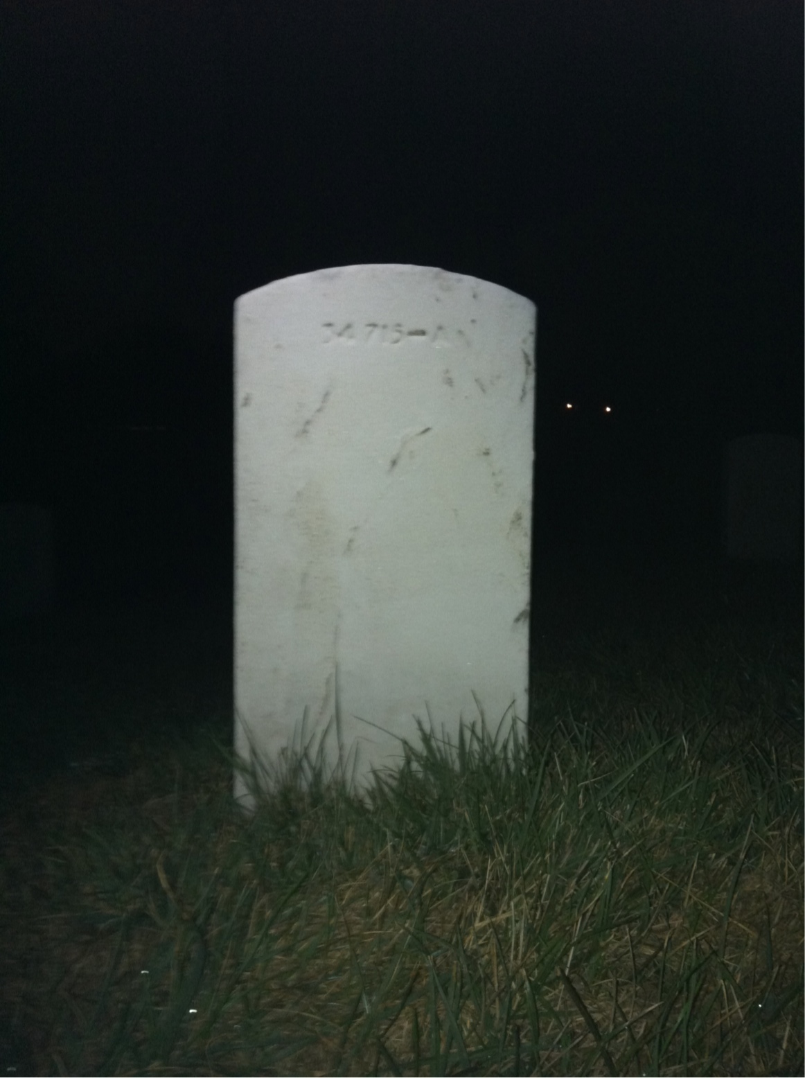Back of headstone — George Cunniff