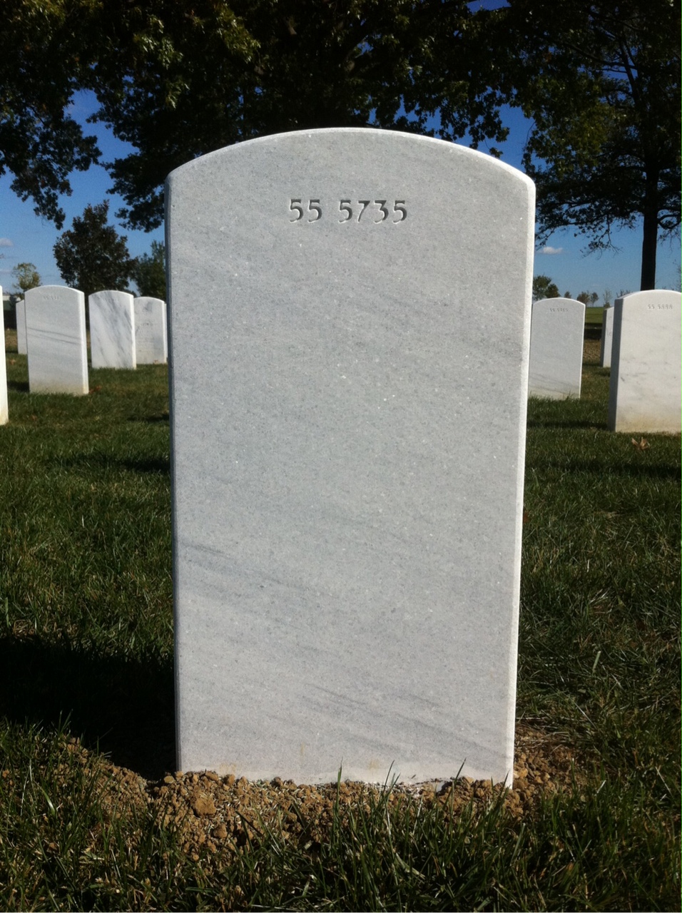 Back of headstone — Rosanna Morris