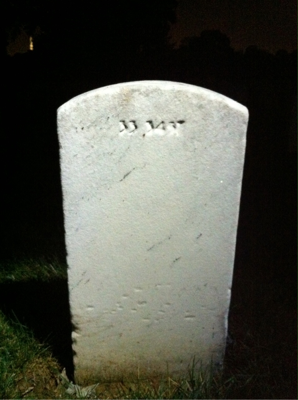 Back of headstone — Hugh Morrison