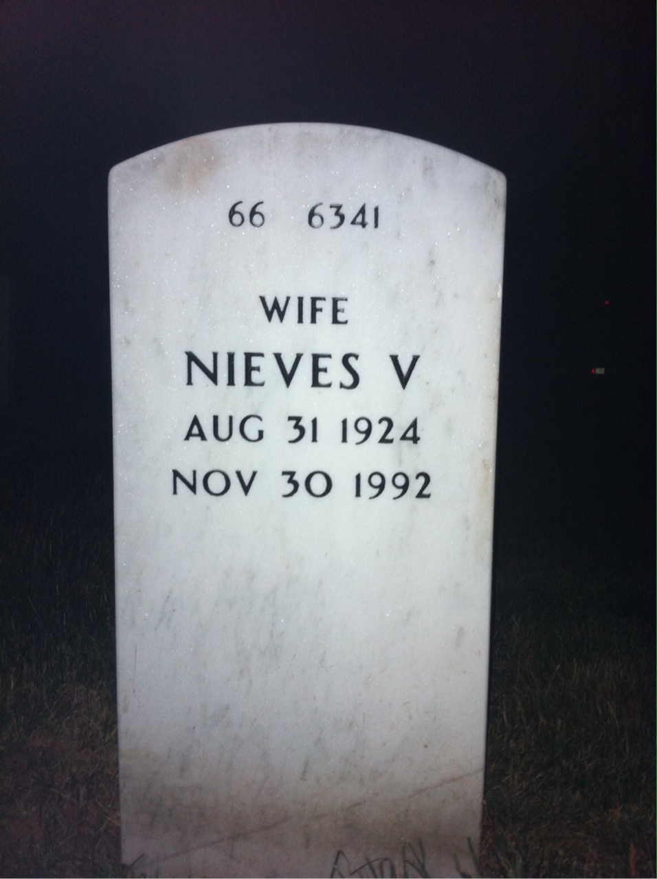 Back of headstone — Francisco Fuentes