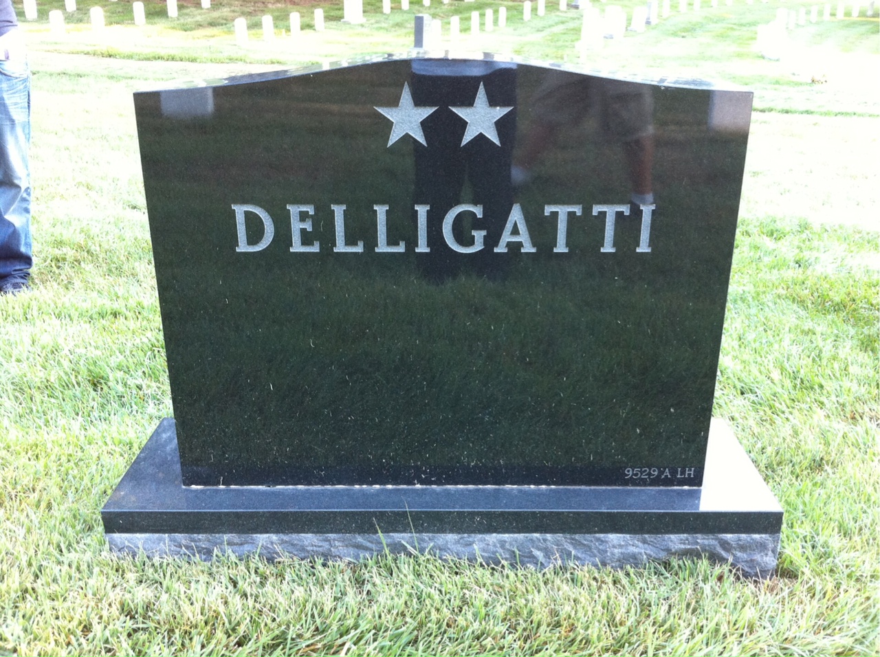 Back of headstone — Robert Delligatti