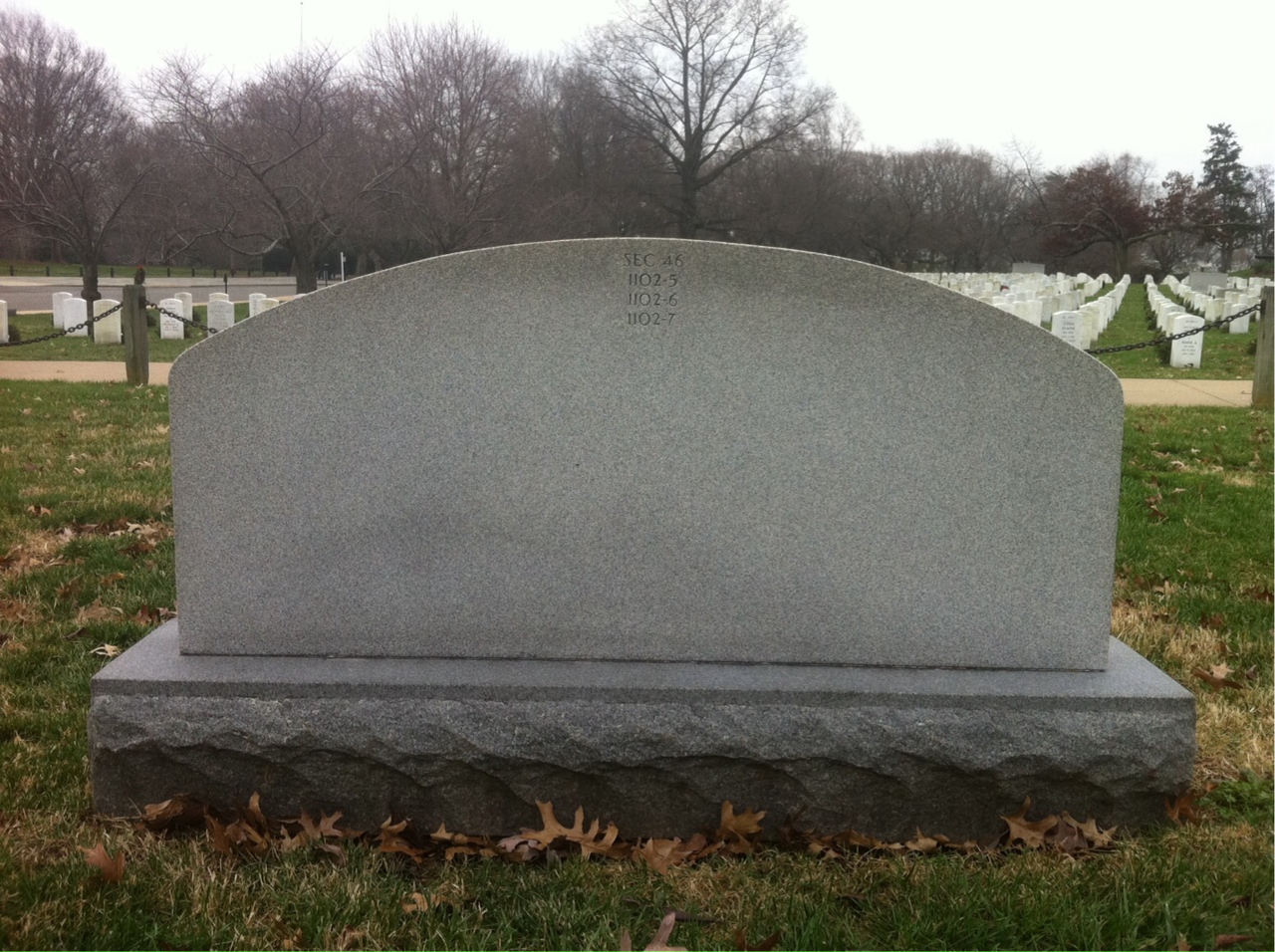 Back of headstone — Russell Bacalis