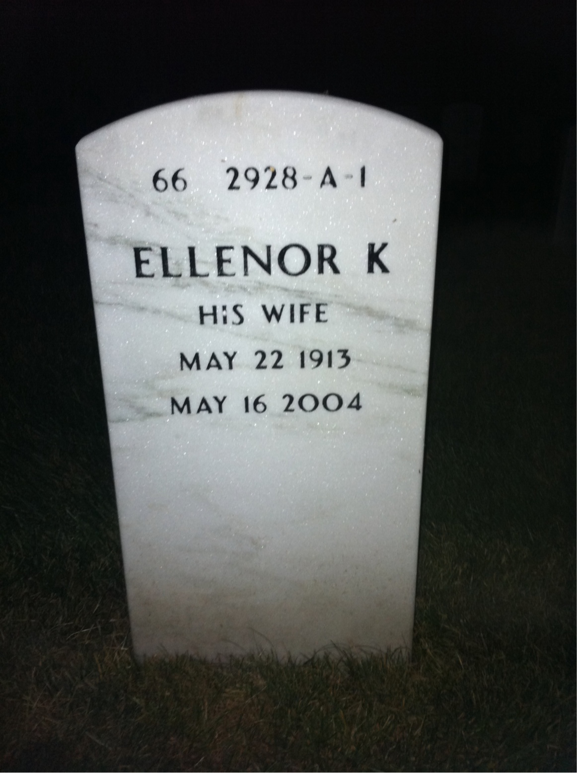 Back of headstone — Nathaniel Hoskot