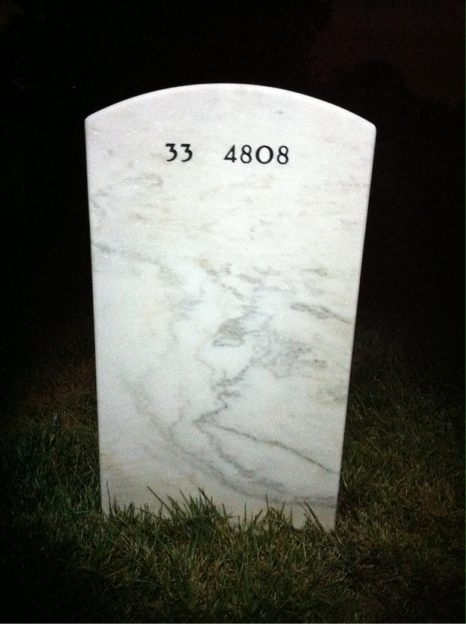 Back of headstone — Franklin Corwin
