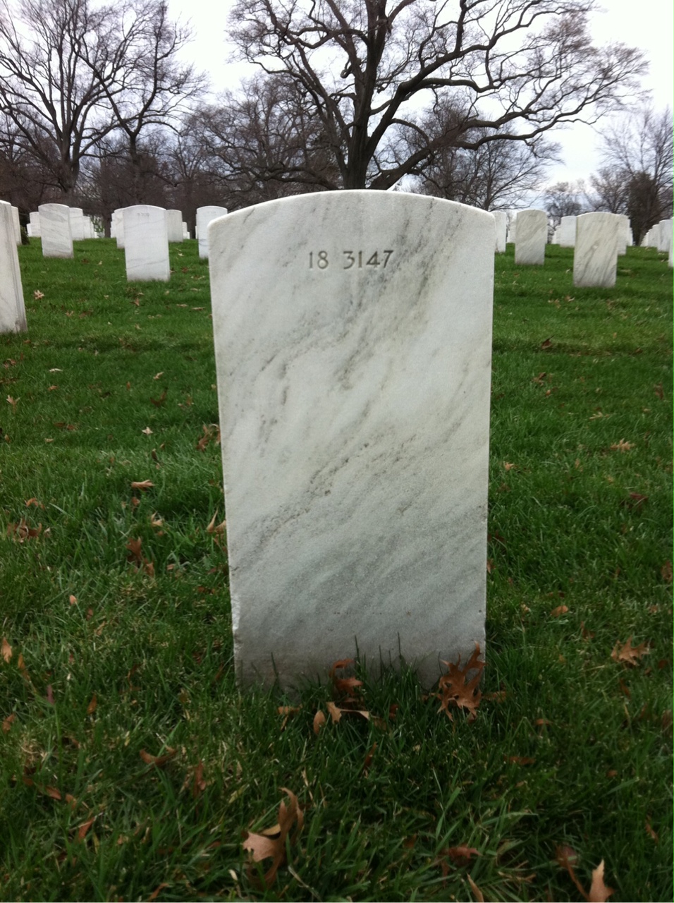 Back of headstone — Charles Albertson