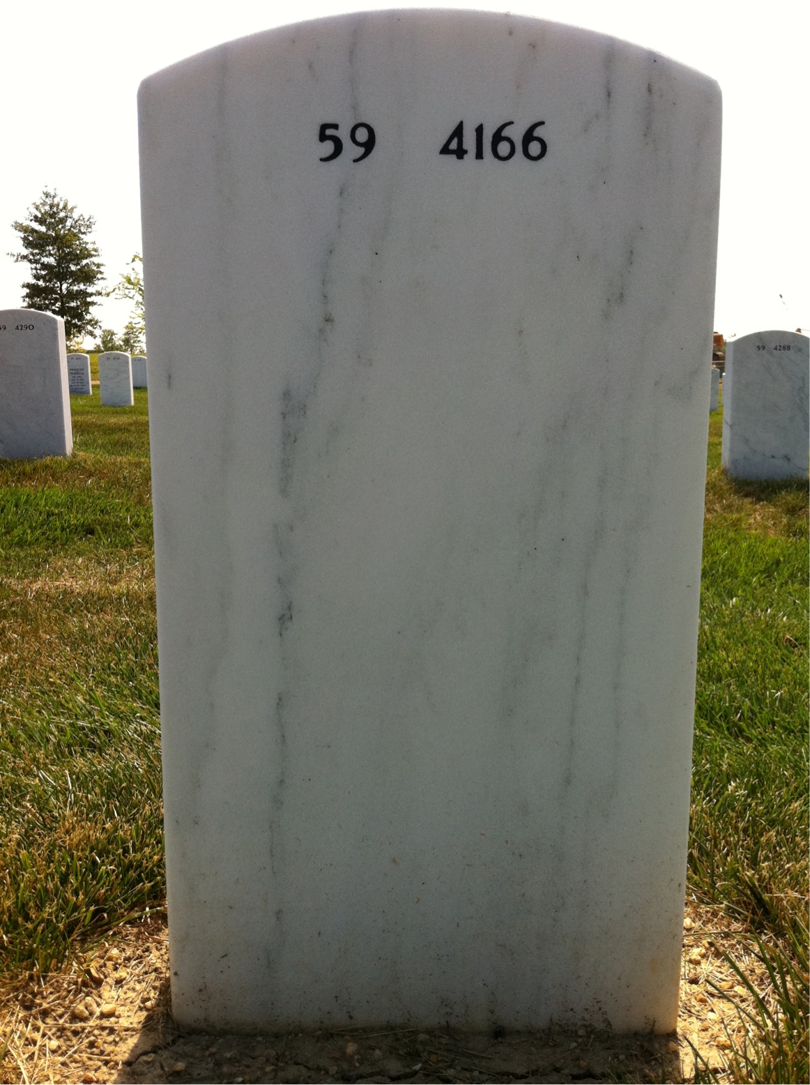 Back of headstone — Paul Mostoller